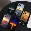 Чехол для телефона с рисунком самолета для iPhone 16, 15, 14, 13, 12, 17, Pro Max, Plus, силиконовый, черный