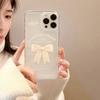 Простой Белый Бант Чехол для Телефона для IPhone 17 Pro Max, 16см, Мягкий Чехол для Apple IPhone 15, 14см, Полное Покрытие, Высокое Разрешение, Прозрачный