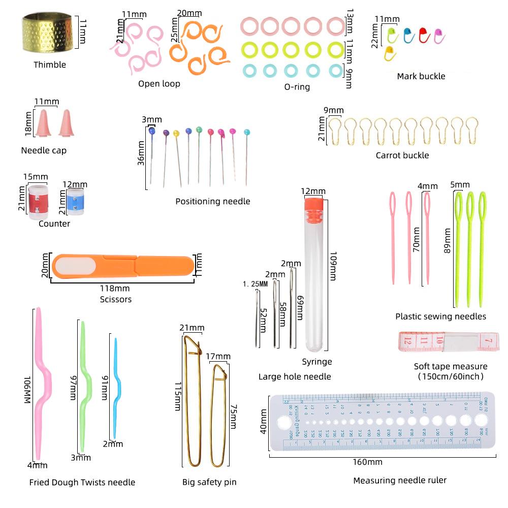 Алюминиевый сплав 22 шт. 100 шт. набор спиц для вязания крючком набор круговых спиц пряжа петли спицы для вязания крючком своими руками для пряжи набор аксессуаров для вязания крючком