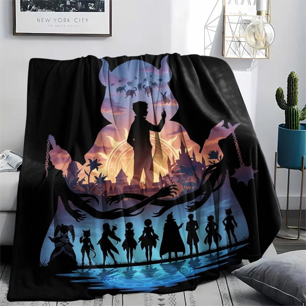 1PC Re Zero Patterned Flannel Blanket Suitable For All Seasons For Home Decor Warmth And Comfort Gifts Holiday Present