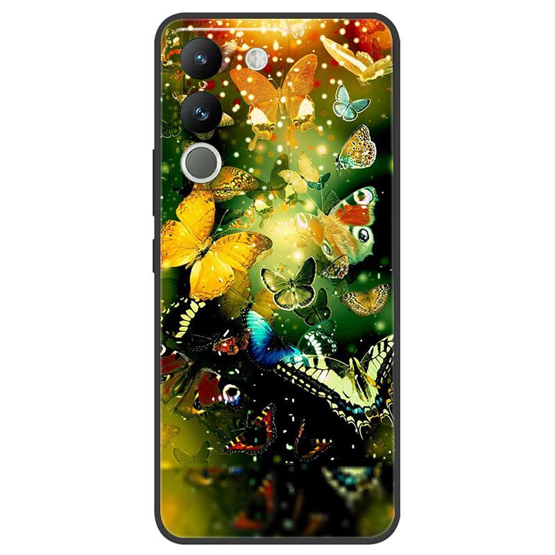 Чехол для VIVO V29E V2317 Защитный чехол для камеры Для телефона VIVO Y200 5G Мягкий силиконовый TPU Задняя крышка V2307 Ударопрочный Fundas