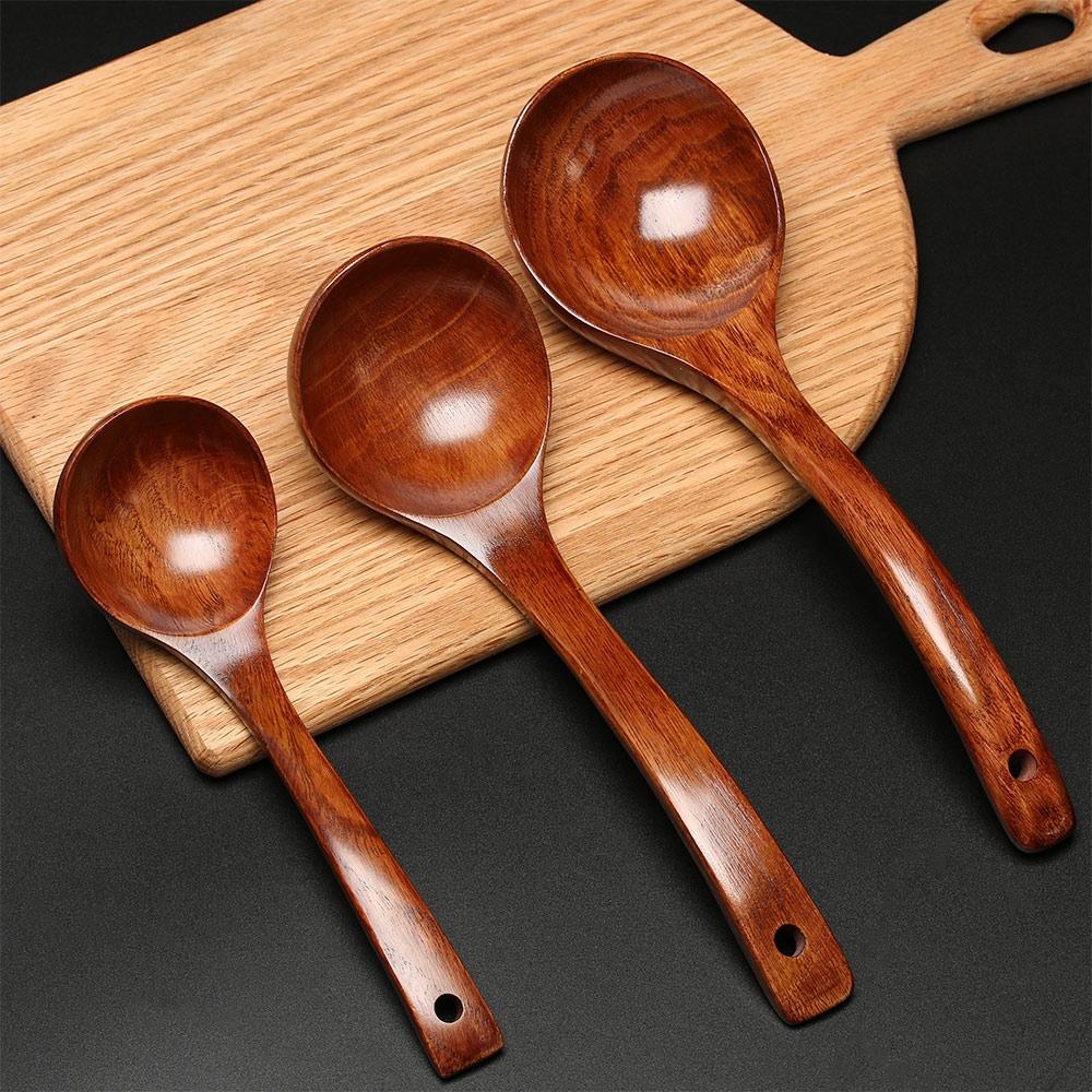 spoon Natural Mixing Stirrer Porridge Non-stick Wood Spoon Rice Soup Spoon Soup Ladle Ladle Scoop
