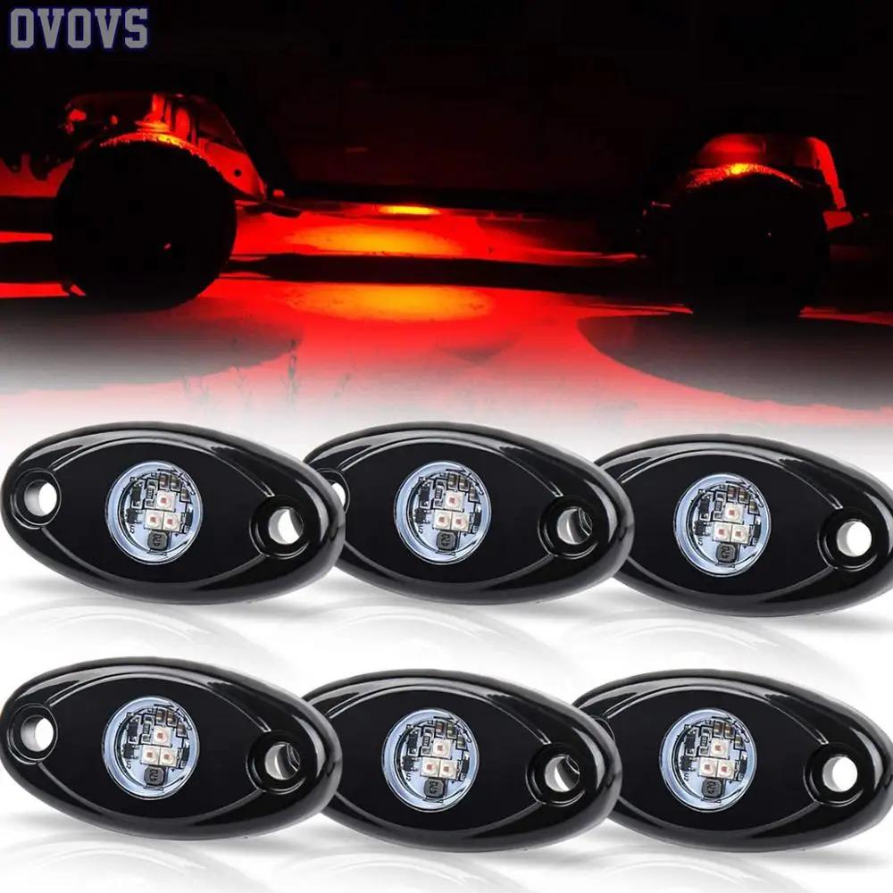 Red Rock Lights 6 шт. светодиодные фонари для автомобилей, квадроциклов, внедорожников, автомобилей, грузовиков, лодок, днища, светящиеся лампы для трейлеров, светодиодные неоновые огни