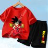 2026 Anime Cool Goku Dragon Ball Z Boys CosPlay Short Sleeve Shorts with Pocket Beach Pants Breathable T-shirt Kids Suit