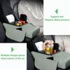 Arm Rest Cover For Car 6.3" Narrow Style,6-In-1 Microfiber Leather Center Console Cover With 2 Storage Bags Cup Holder, Tissue Box Slot, Phone
