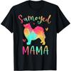 Самоед Мама Красочные подарки самоеда Футболка для мамы собаки