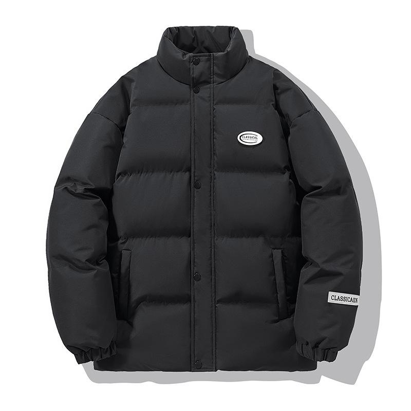 Мужская осенне-зимняя новая одежда из бархата и хлопка, одежда из хлопка, свободная модная теплая куртка с воротником-стойкой, повседневная утолщенная одежда из хлопка