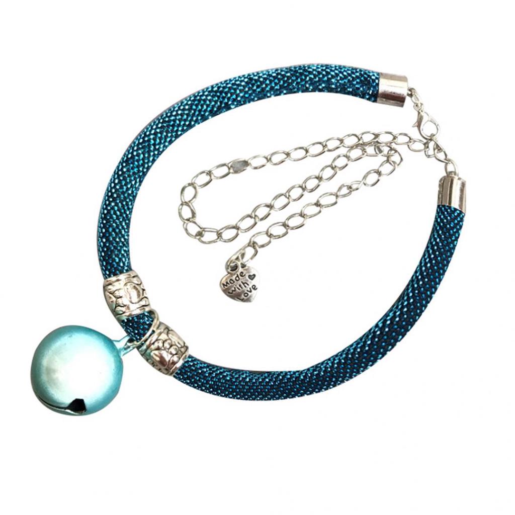 Модное ожерелье с регулируемым ошейником для кошек, щенков и собак, удлиненная цепочка с колокольчиком