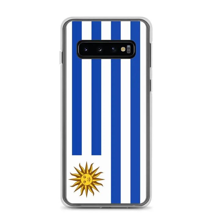 Coque Téléphone – Drapeau de l'Uruguay – Compatible Samsung Galaxy S10 – Étui Souple – Résistant et Antichoc – Pixelforma