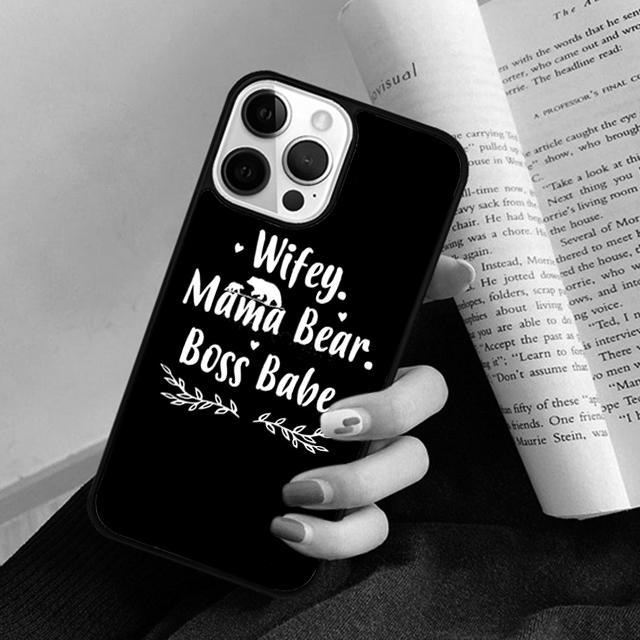 Чехол для телефона Жена Мама Босс Для iPhone 17 Air 16 15 14 Plus для apple 16 11 12 13 Pro Max coque