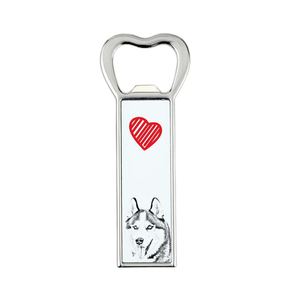 Husky Syberyjski, Siberian Husky - Otwieracz Do Butelek Z Psem, Personalizowany Otwieracz Na Lodówkę, Wyjątkowy Upominek Dla Mężczyzny Marki Art-Dog