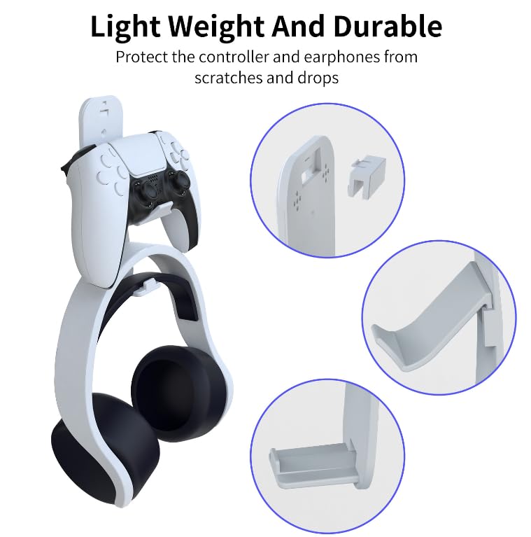 Совместимость с PlayStation 5, подставка с держателем для хранения наушников и гарнитуры, обеспечивающая простоту и устойчивость материала. Ручка для Pro/PS5 slim/PS5, гарнитуры, вешалка,