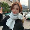 Women's High-End Knitted Wool Scarf for Autumn/Winter – Warm, Versatile, and Trendy Korean-Inspired Design