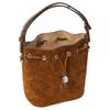 Tory Burch T Monogram Leather Top Handle Bucket Bag With Detachable Adjustable Shoulder Strap Drawstring Closure Logo Details 178210-200