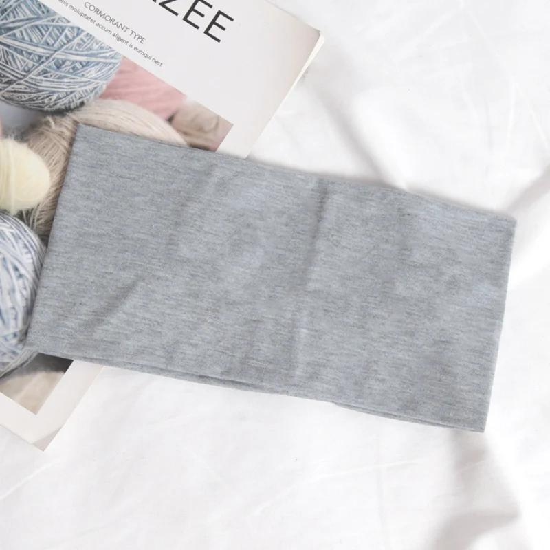 Корейская повязка на голову для бега, однотонная, широкие эластичные резинки для волос, женская, мужская, для спорта, йоги, черная, мягкая, для умывания лица, макияжа, головной убор