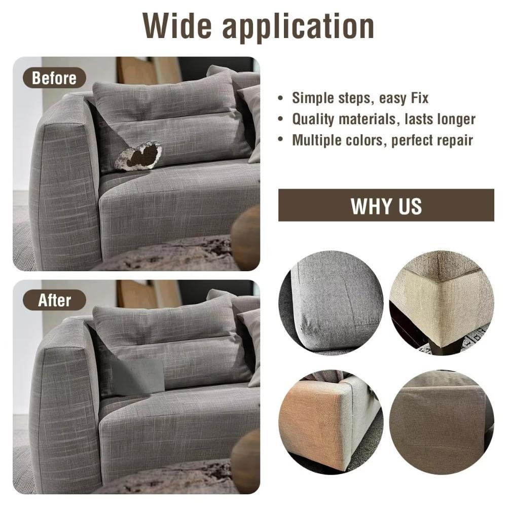 2PCS Multi-Color Self-Adhesive Patch Easy-to-Use Furniture Repair Patch Linen Sticker Sheet Bed