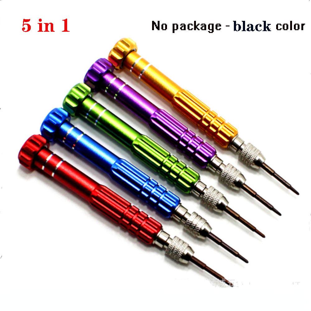 Mini Screwdriver iPhone Repair Kit DIY Mobile Phone Open Repair Tools Kit 5 In 1 Aluminum Alloy Mini Screwdriver Mobile Tools