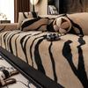 Zebra Plush Sofa Cushion Autumn And Winter  New Thickened Four-Season Universal Seat Cushion Non-Slip Cover Cover Cloth Towel