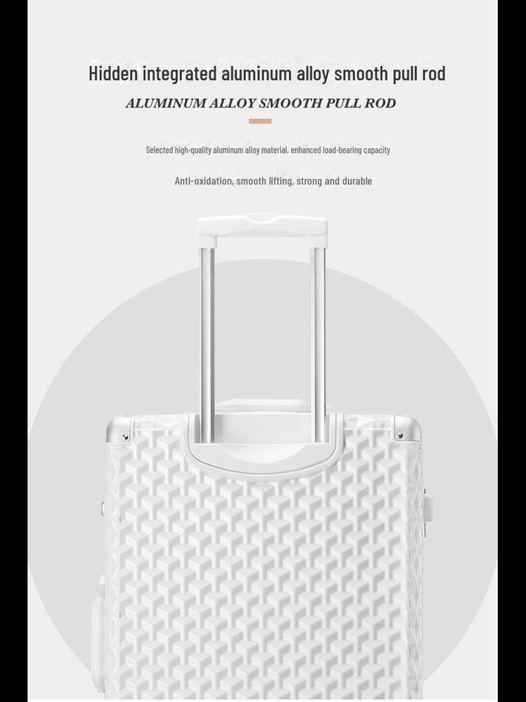 20-Inch Aluminum Frame Travel Suitcase - Stylish Password Box for Men & Women