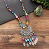 Vintage Personality Handmade Necklace Bohemian Sweater Chain Moon Flower Beads Versatile Headdress Women's Accessories