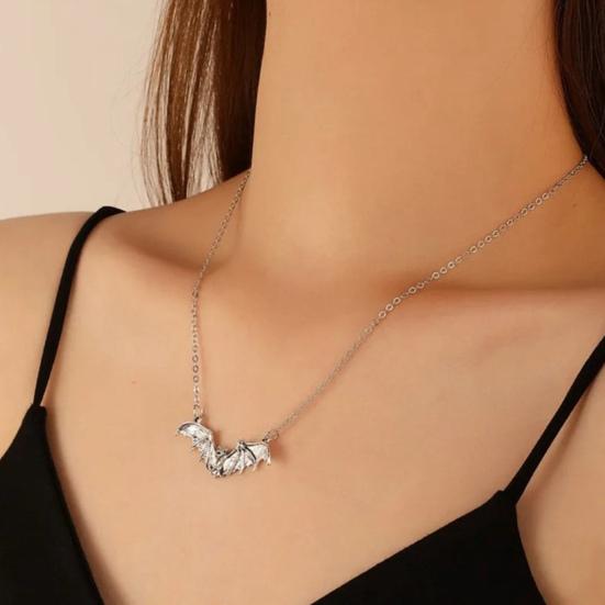 Ожерелье Готическое винтажное колье с подвеской в ​​виде летучей мыши, ожерелье на Хэллоуин, ювелирные изделия ведьмы, уникальный стильный подарок