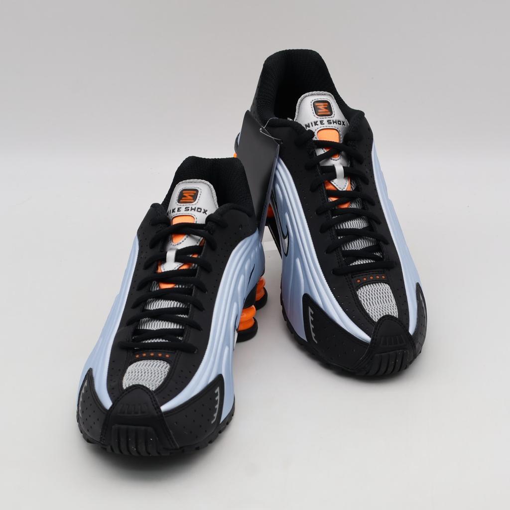 AR3565-401 Nike Shox R4 Синий оттенок Общий оранжевый Черный Металлический серебристый (Женский)