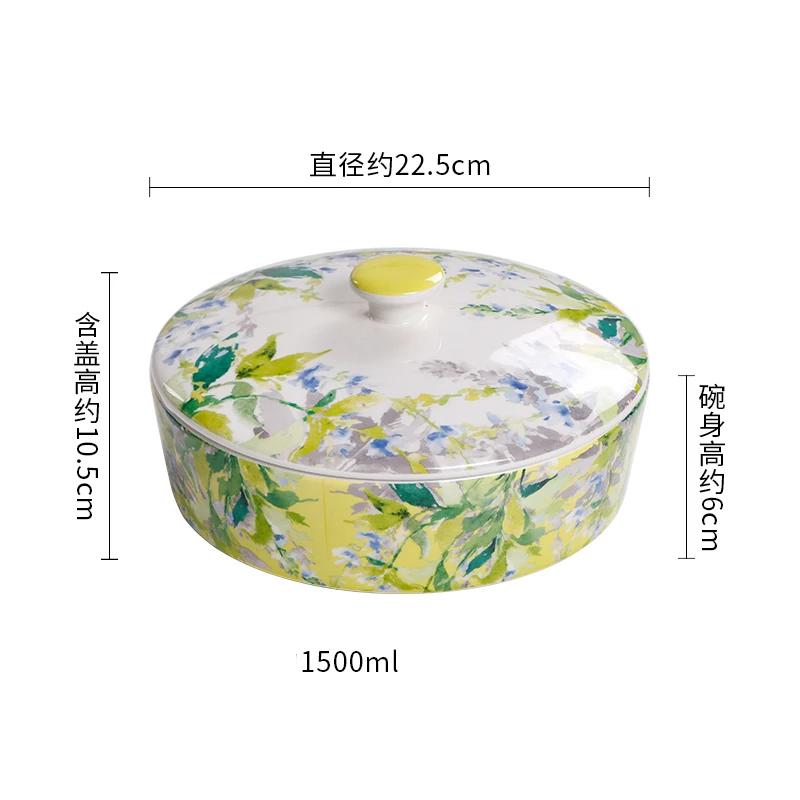 Креативные роскошные керамические тарелки, высококачественные цветочные суповые миски, вкусные блюда, бытовая большая обеденная тарелка, изысканный набор столовых приборов
