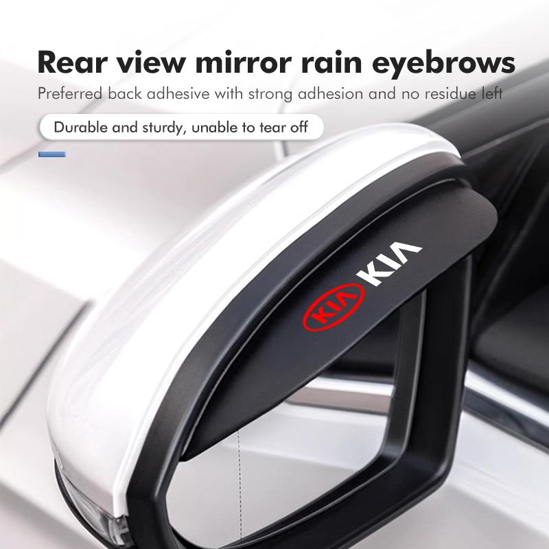 AHL1 2pcs Car Rearview Mirror Rain Eyebrow Sun Visor Shade Cover Rainy Shield Guard For KIA Spectra Sedona Cadenza Proceed Sephia