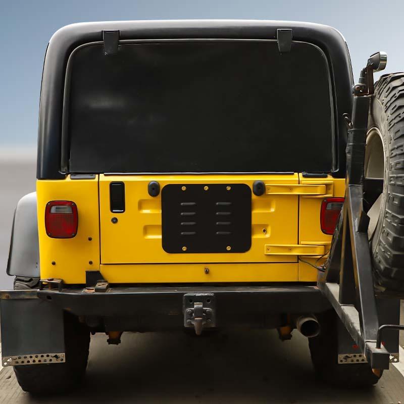 Spare Tire Carrier Filler Plate Tailgate Plug Vent Plate Cover For Jeep Wrangler TJ 1997-2006 Exterior Accessories