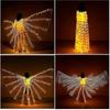 Led Luminous Big Wings Adult Warm Light Golden Wing Butterfly Cloak Bar Performance Fluorescent Props, Halloween Decoration Clothes