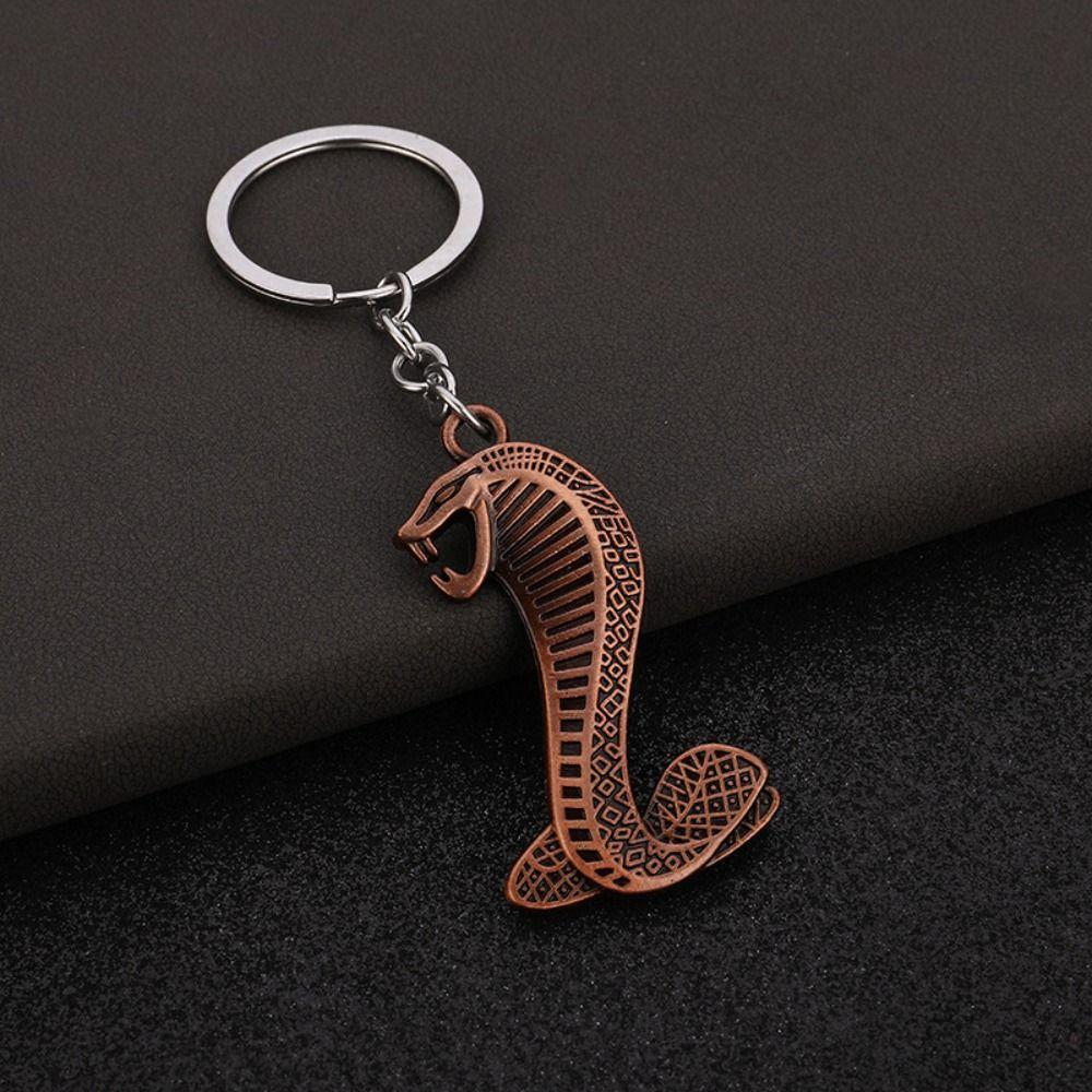 Hollow King Cobra Key Ring Fangs Car Key Chain Bag Ornament King Cobra Keychain  Hanging Accessory