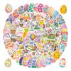 50Pcs Easter Sticker Rabbit Egg Pattern Vinyl Stickers Waterproof Cartoon Sticker for Water Bottles Laptop