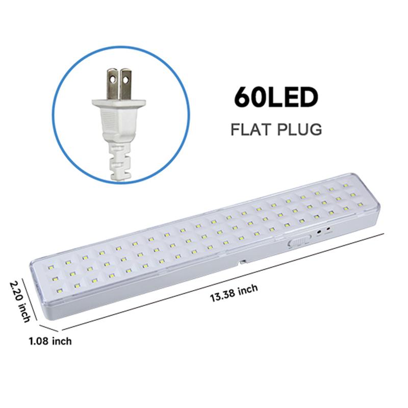 Emergency Evacuation Light 60 LEDs Handheld Fire Lamp Wall Mounted Emergency Lamps Rechargeable Lighting for Power Failure Use