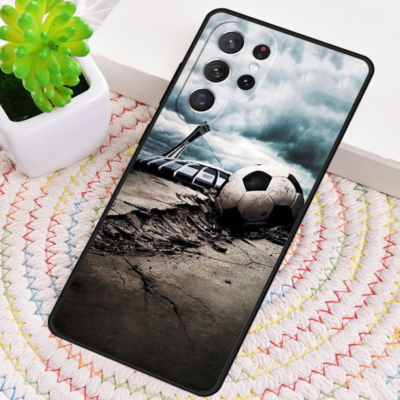 Огонь Футбол Мяч для футбола мягкий Чехол для телефона для Samsung Galaxy note 10 pro S26 Ultra S23 S24 FE S25 S21 S22 PLUS ударопрочный Чехол