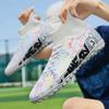 Unisex High -top Football Shoes Broken Nail TF Adult Student Training Shoes Artificial Grass Game Football Boots