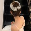 Y2K Scrunchies Metal Silver Color Medium Size Hair Tie Sweet Simple Elastic Hair Band Women Hair Accessories Daily Headwear
