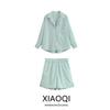 Fashion Wind 2024 New Fall Women's Clothing Elegant Versatile Long Sleeve Shirt Stripes Shorts Suit 3717240