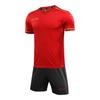 Kelme Men's Soccer Training Wear Football Shirt and Pants Set (Red/Metal Gray, Size 2XL)