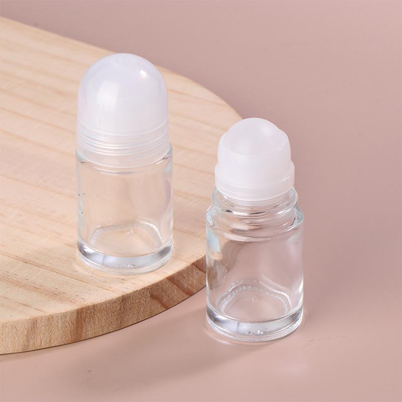 30/50Ml Empty Glass Refillable Roll On Bottles Plastic Roller Bottle Leak-Proof Cosmeitic Containers For Essential Oil Perfumes