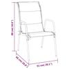 Garden Chairs 6 pcs Steel and Textilene Black