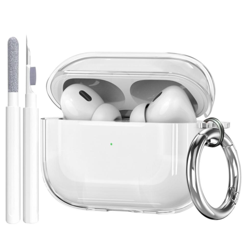 Новый прозрачный чехол для AirPods Pro 3, противоударный защитный чехол с брелоком и чистящей ручкой, чехол-накладка для AirPods Pro 3-го поколения
