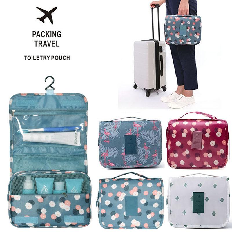 Новая дорожная сумка-органайзер для макияжа, нейлоновая женская косметичка, подвесные дорожные косметички, органайзер для мытья туалетных принадлежностей, сумки для хранения