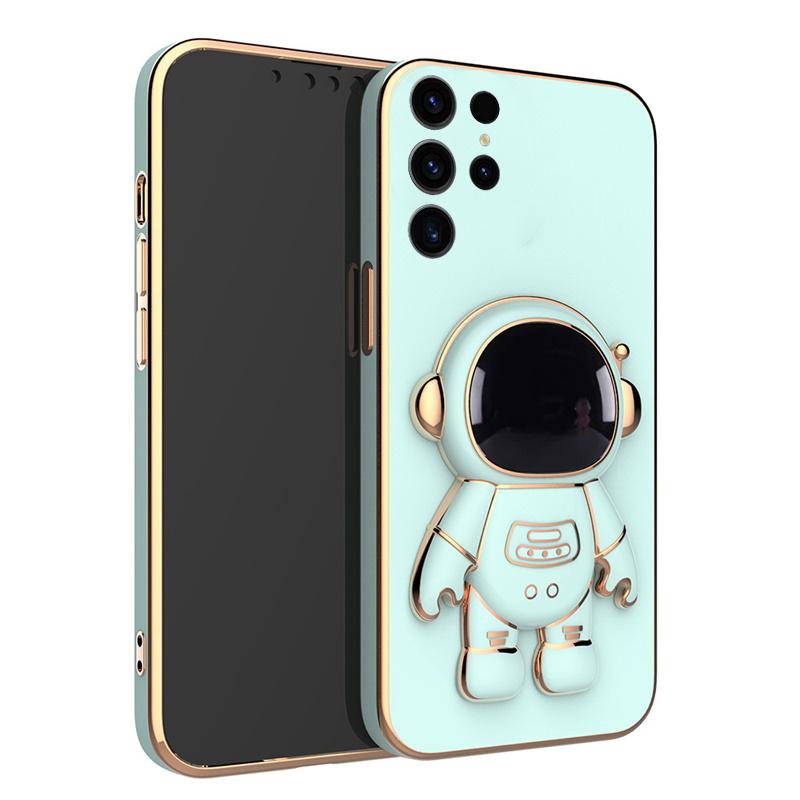 For Galaxy S26 Ultra Plus Case Shining Astronaut Spaceman Bracket Holder Design soft plating For Samsung Galaxy S26 + Ultra Back cover