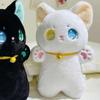 Black and white cat plush toy, 25cm