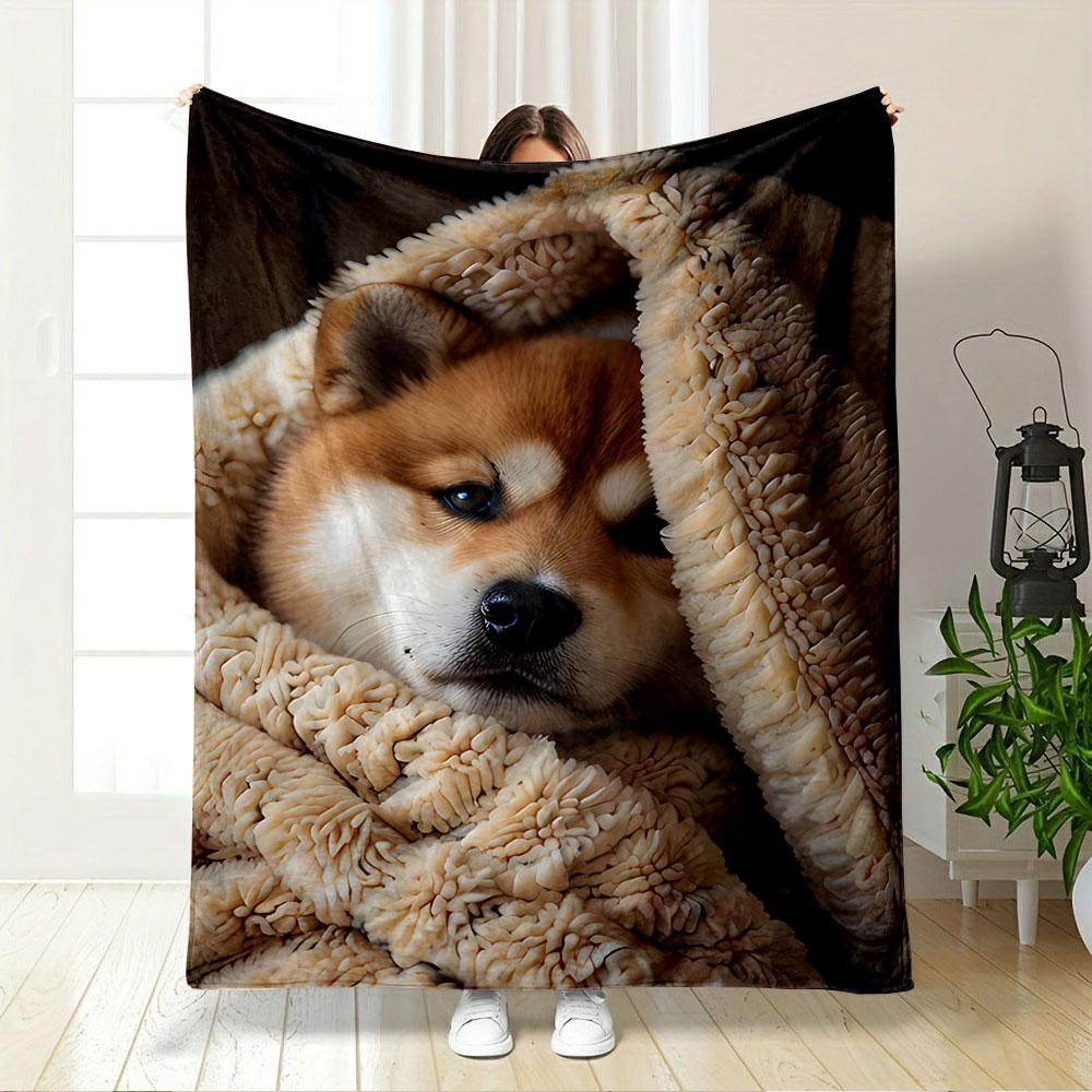 Cozy Dog Blanket Design for all seasons blanket lunch break throw gift