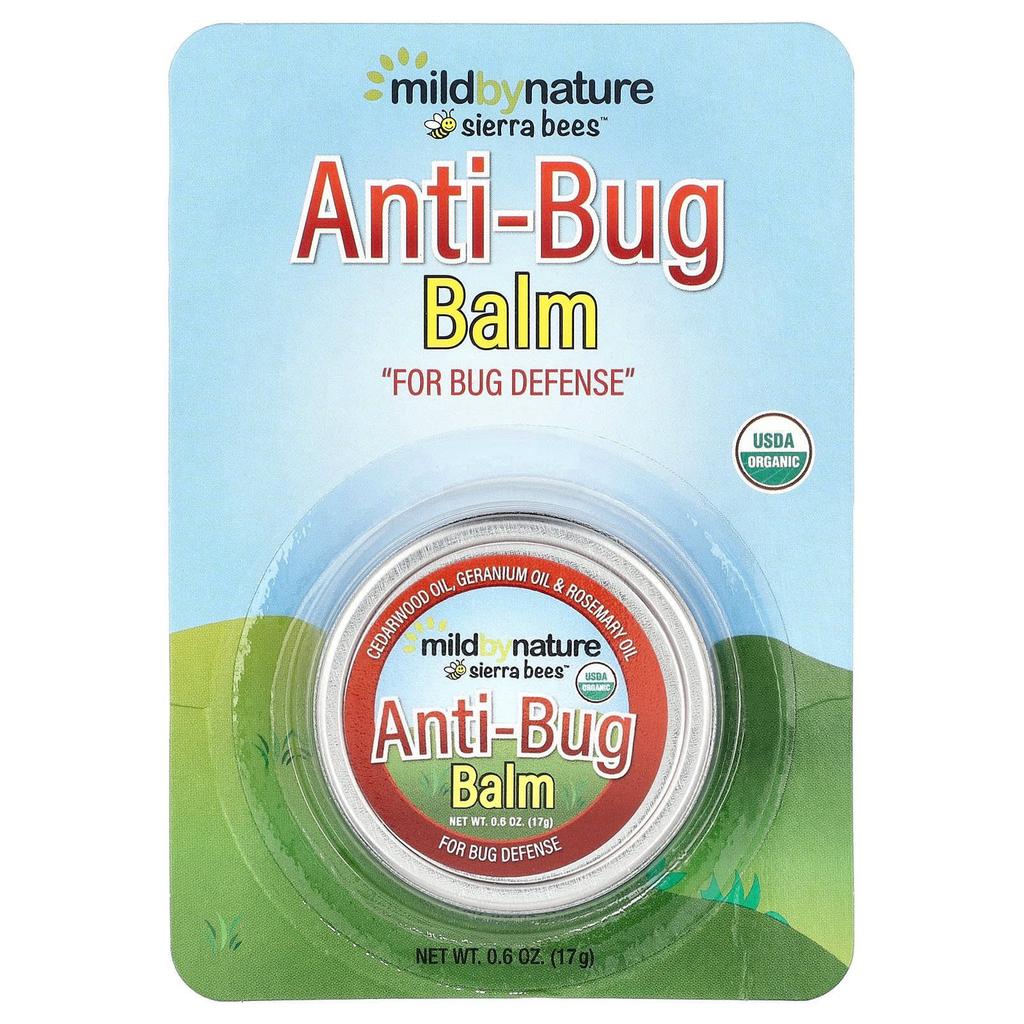 Mild By Nature Sierra Bees™, Бальзам от насекомых, Кедр, Герань и Розмарин, 0,6 унции (17 г)