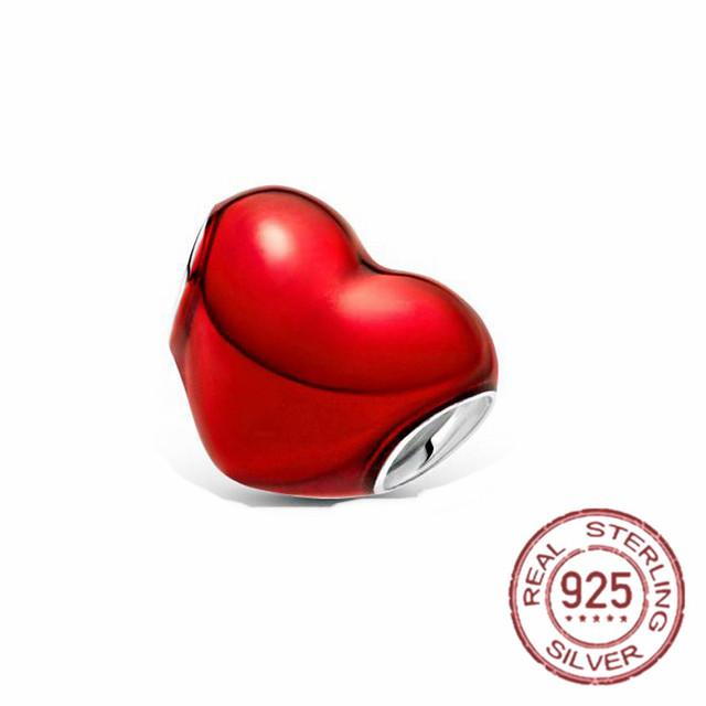 925 Серебряный Шарм Подходит для Любителей Шарма Серии Любовь Браслет Ожерелье Брелок Женские Ювелирные Изделия Diy