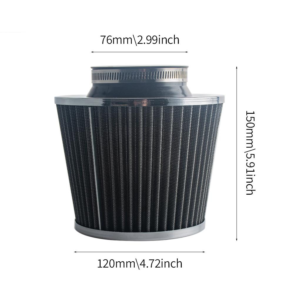 60,65,70,76,90MM Flow Cold Air Intake Filter Universal Induction Kit Car Accessories Vehicles Air Filters Sport Power Mesh Cone Air Filters 7