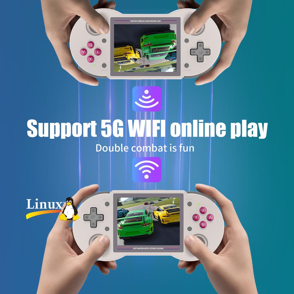 Портативная игровая консоль Anbernic Rg353ps, Linux, 3,5 дюйма, Ips, ретро-игровой плеер, 16 + 256 г, поддержка 5000+ игр, 5 г, Wi-Fi, онлайн-выход Hd