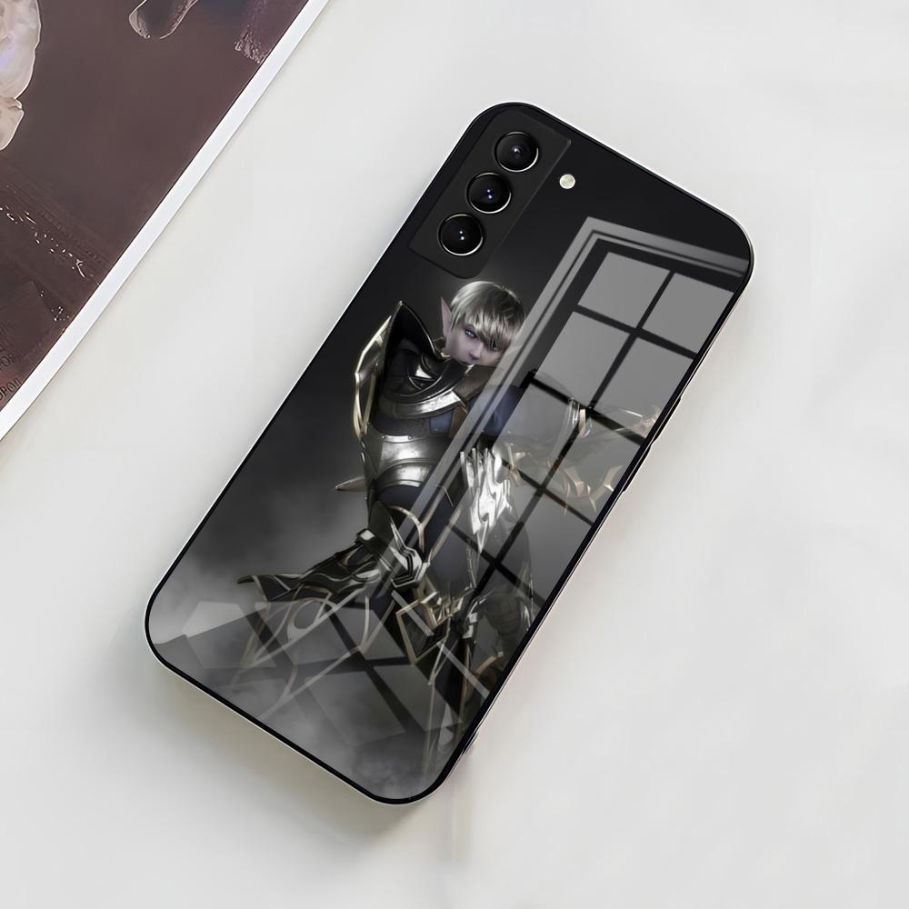 Чехол для телефона L-Lineage 2 для Samsung A56 A36 A26 A16 A15 A25 A35 A55 A14 A34 A24 A54 Стеклянный чехол